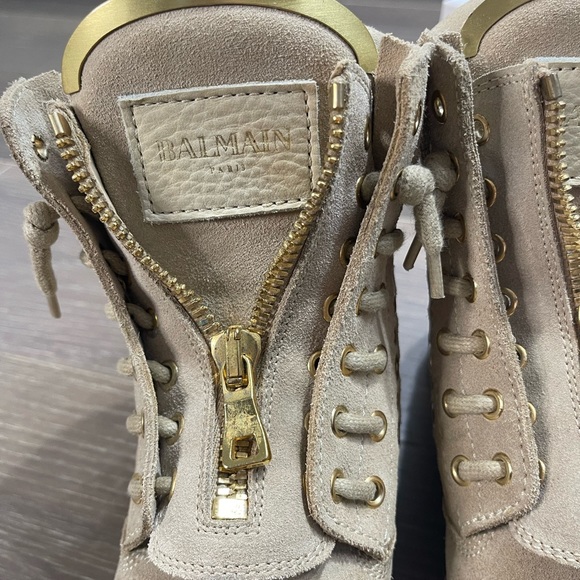 - Balmain Tia Tundra grommet boots in sable sand. Size 39. Great condition - Picture 6 of 11
